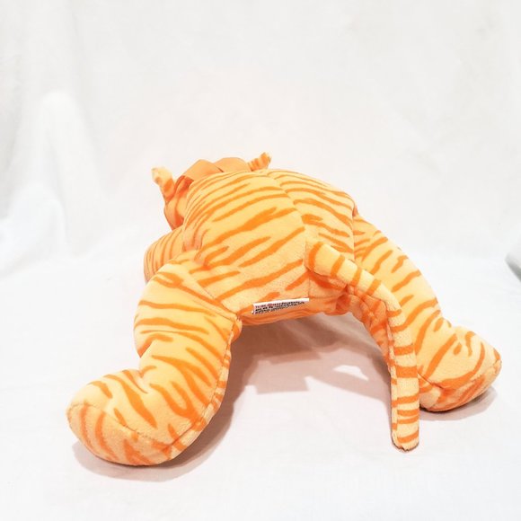 Ty Pillow Pals Purr Orange Stripes Tabby Tiger Cat Plush Stuffed Animal 14" 1996 - Picture 3 of 8